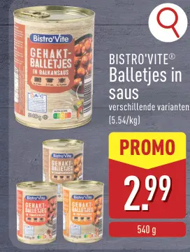 Promotie: Balletjes in saus