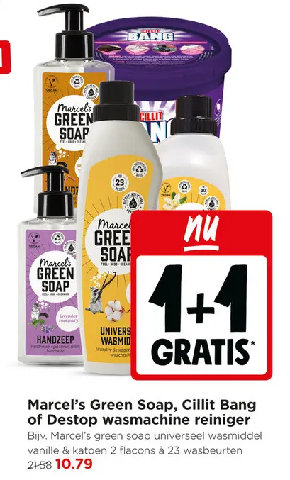 Aanbieding: Marcel's Green Soap, Cillit Bang of Destop wasmachine reiniger