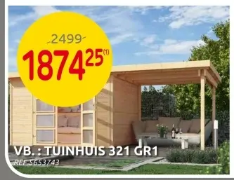 Promotie: Tuinhuis 321 gr1
