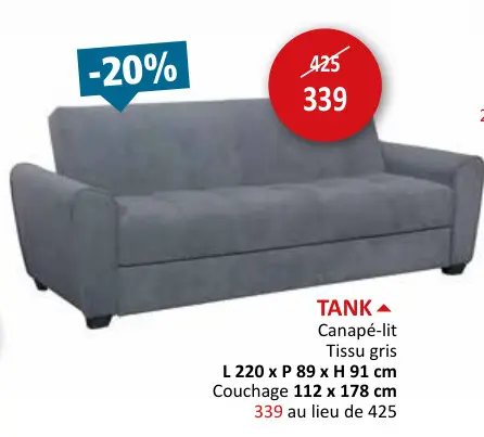Offre: TANK Canapé-lit