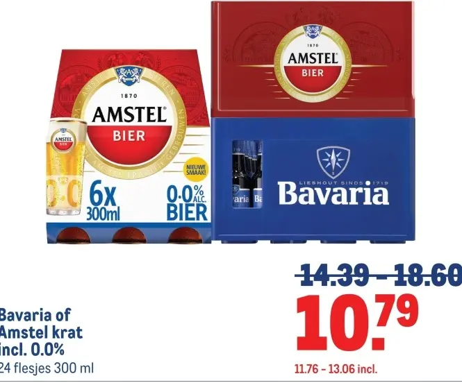 Aanbieding: Bavaria of Amstel krat incl. 0.0%