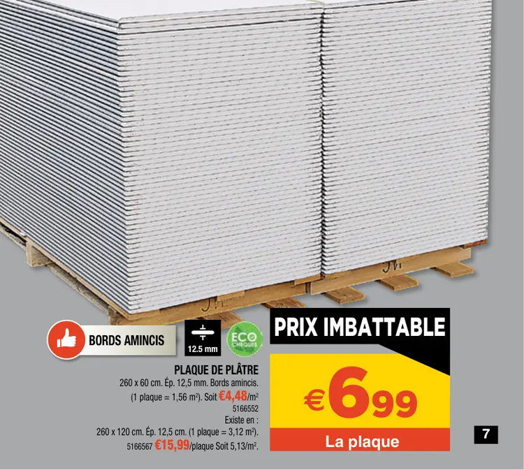 Aanbieding: Plaque de plåtre