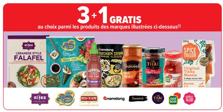 Offre: Produits des marques illustrées