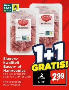 Bacon- of Hamreepjes