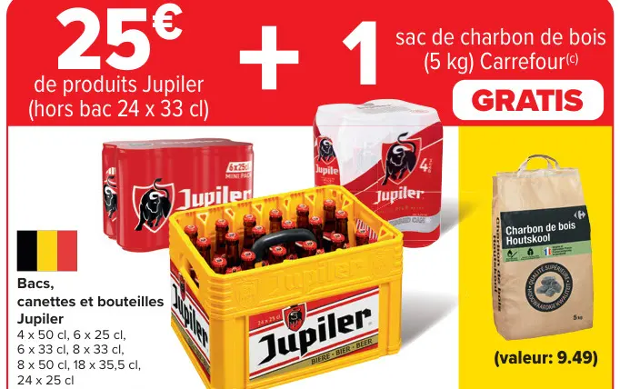 Offre: Jupiler products + 1 bag of charcoal