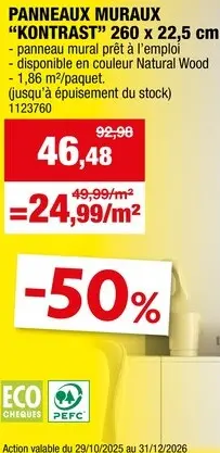 Offre: Panneaux muraux Kontrast
