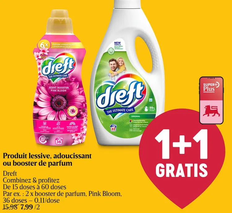 Offre: Produit lessive, adoucissant ou booster de pa