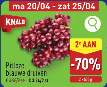 Promotie: Pitloze blauwe druiven