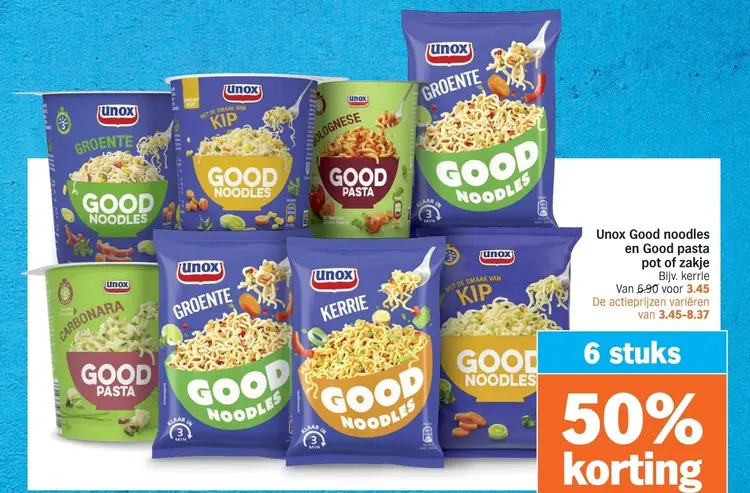 Aanbieding: Good noodles en Good pasta pot of zakje
