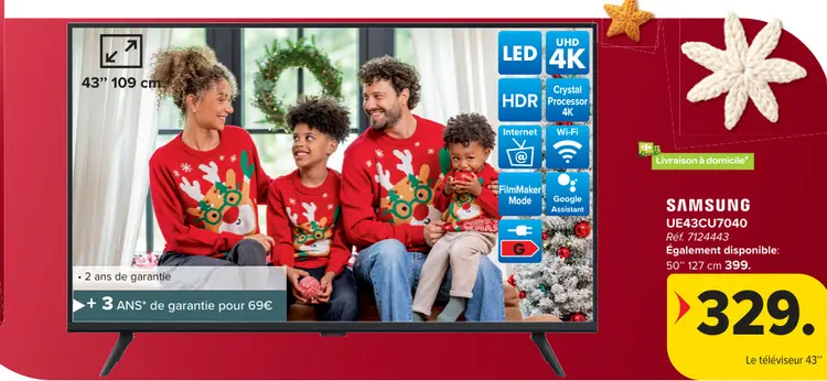 Offre: Samsung ue43cu7040