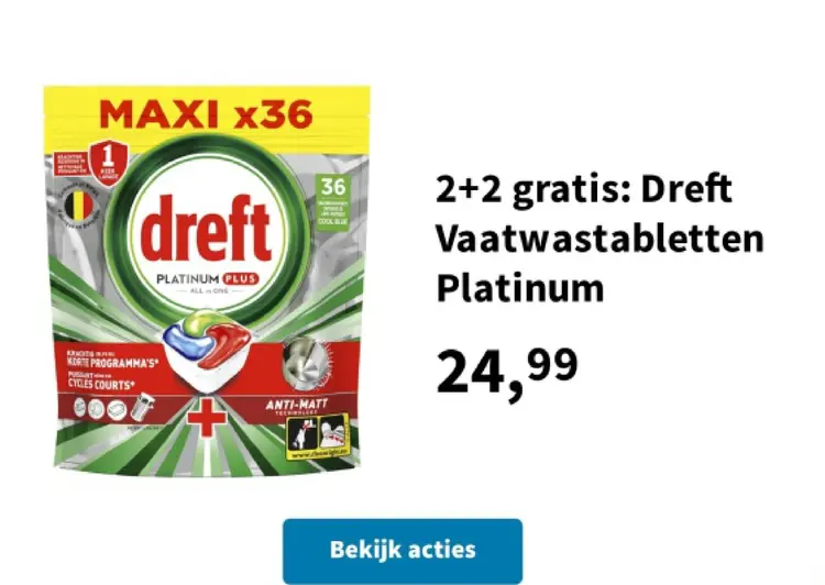 Promotie: Vaatwastabletten Platinum