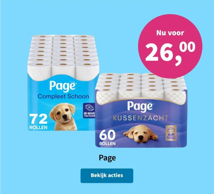 Promotie: Page Compleet Schoon of Kussenzacht
