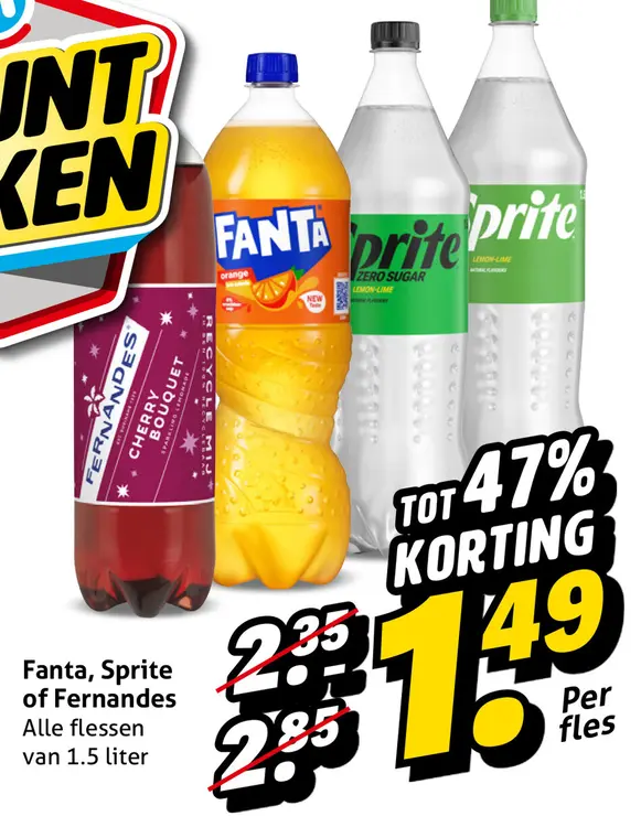 Aanbieding: Fanta, Sprite of Fernandes