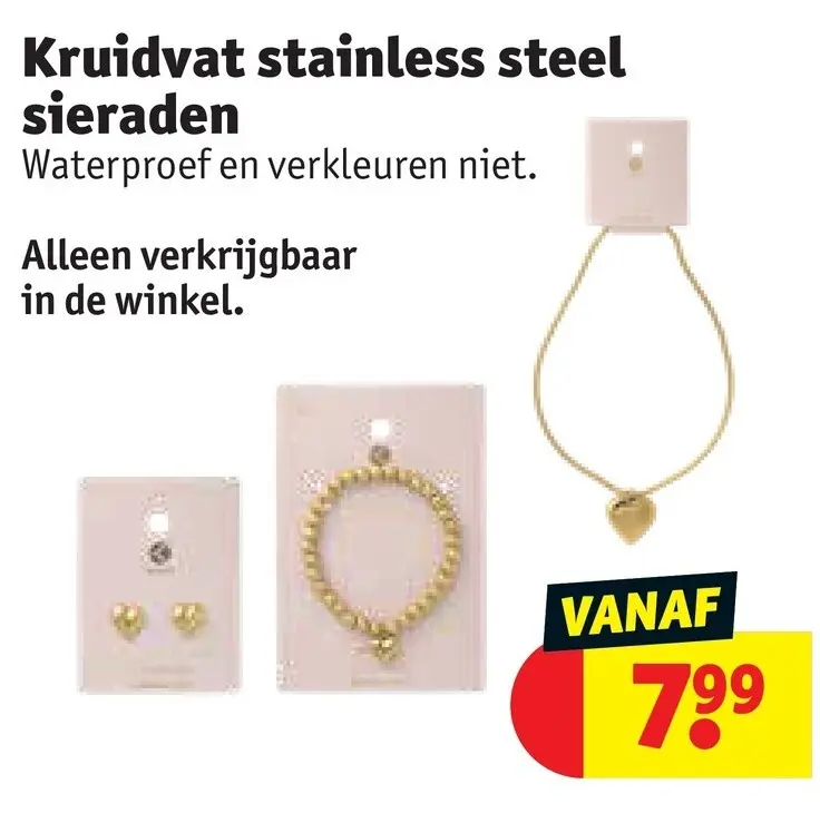 Promotie: stainless steel sieraden