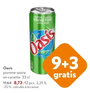 Offre: Oasis pomme-poire
