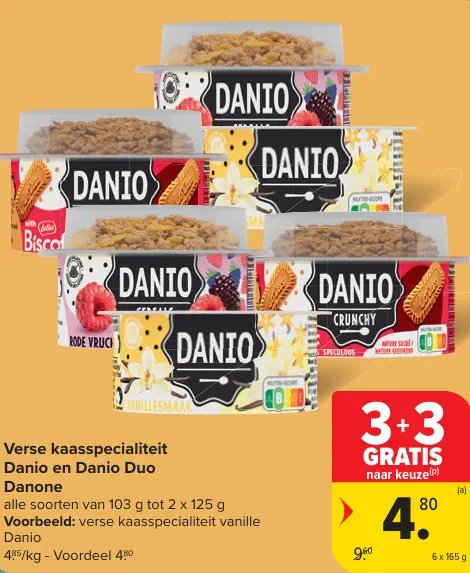 Promotie: Verse kaasspecialiteit Danio en Danio Duo