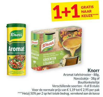 Promotie: Aromat tafelstrooier, Navulzakje of Bouillonk