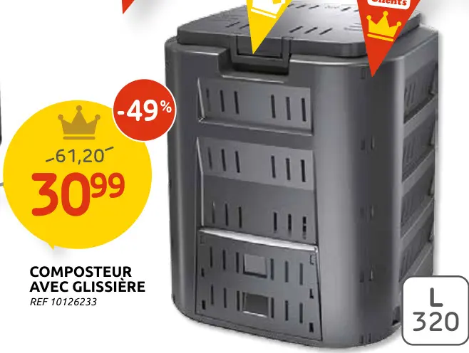 Offre: Composteur avec glissière