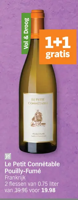 Promotie: Le Petit Connétable Pouilly-Fumé