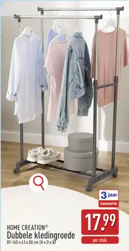 Aanbieding: Dubbele kledingroede