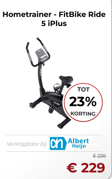 Aanbieding: Hometrainer - FitBike Ride 5 iPlus