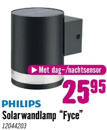 Aanbieding: Solar LED wandlamp Fyce zwart