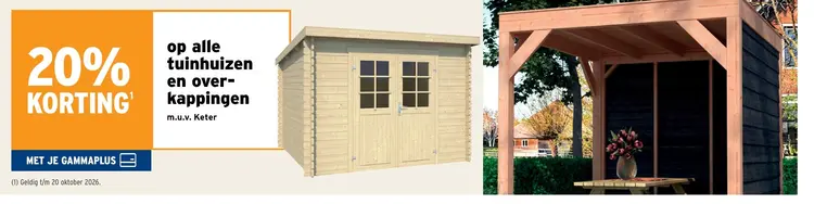 Promotie: Tuinhuizen en overkappingen
