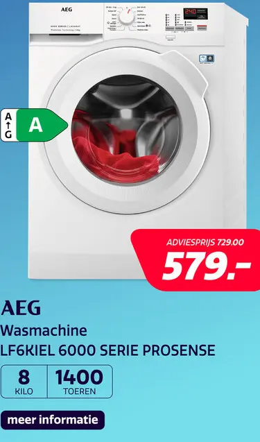 Aanbieding: AEG LF6KIEL 6000 SERIE PROSENSE