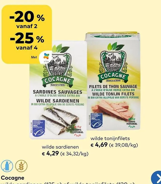 Promotie: wilde sardienen