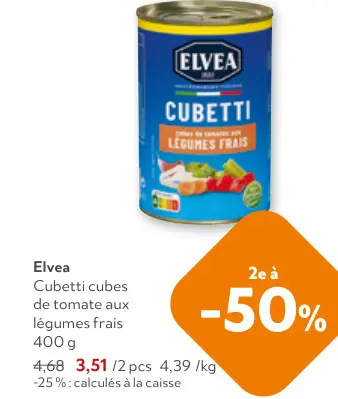 Offre: Cubetti cubes de tomate aux légumes frais