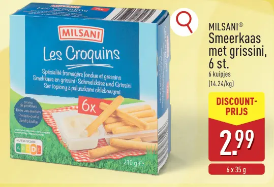 Promotie: Smeerkaas met grissini