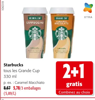 Offre: Starbucks Grande Cup