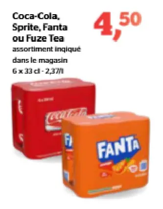 Offre: Coca-Cola, Sprite, Fanta ou Fuze Tea
