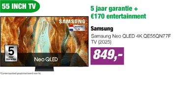 Aanbieding: Samsung Neo QLED 4K QE55QN77F TV (2025)