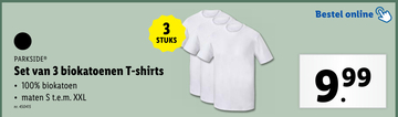 Aanbieding: Set van 3 biokatoenen T-shirts