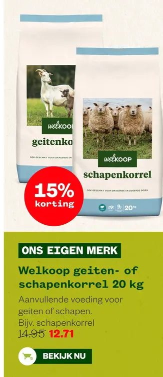 Aanbieding: geiten- of schapenkorrel