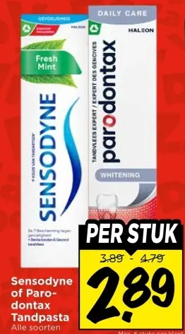 Aanbieding: Sensodyne of Parodontax Tandpasta