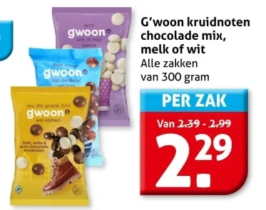 Aanbieding: kruidnoten chocolade mix, melk of wit