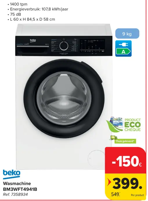Promotie: Wasmachine