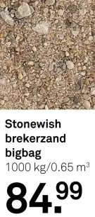 Aanbieding: Stonewish brekerzand bigbag