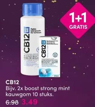 Aanbieding: Bijv. 2x boost strong mint kauwgom