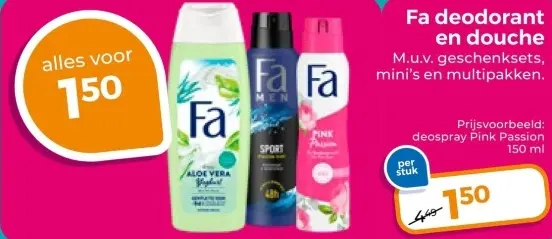 Aanbieding: Deodorant en douche