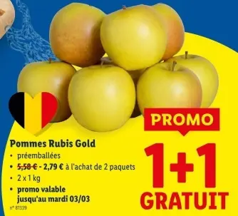 Offre: Pommes Rubis Gold