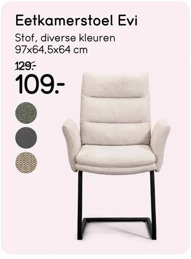 Aanbieding: Eetkamerstoel Evi - zand