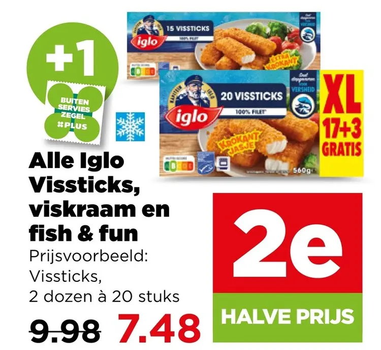 Aanbieding: Iglo Vissticks, viskraam en fish & fun