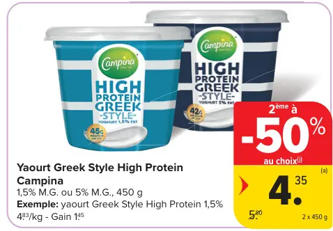 Offre: Yaourt Greek Style High Protein