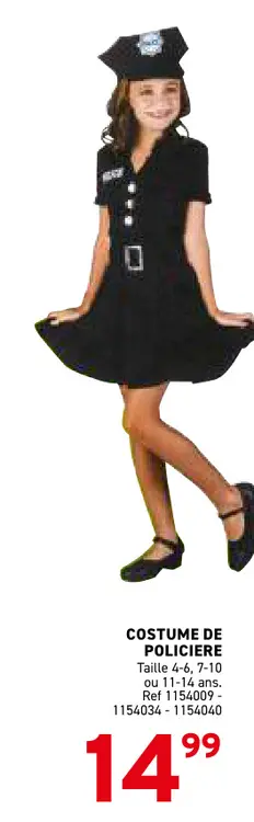 Offre: Costume de policiere