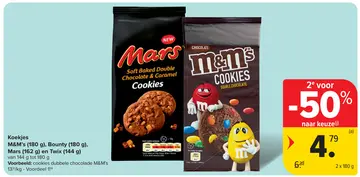 Aanbieding: Koekjes M&M's, Mars en Twix
