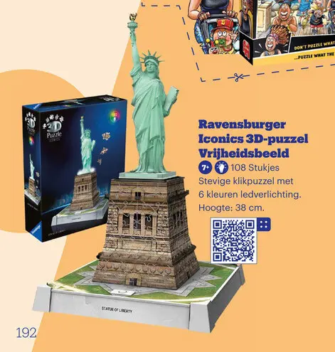 Aanbieding: Iconics 3D-puzzel Vrijheidsbeeld