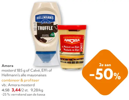Promotie: Mosterd, mayonaises of sauzen